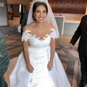 Custom made wedding gown